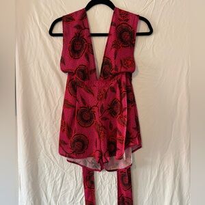 Missguided Pink Floral Romper